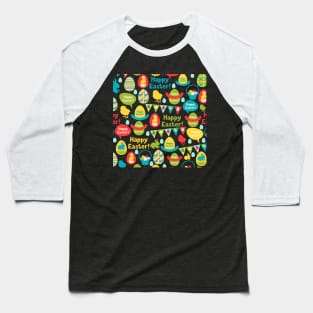 cute red happy easter pattern Baseball T-Shirt